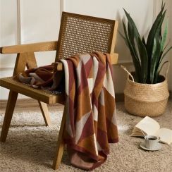 2 Pcs Cotton Soft Lightweight Knitted Blanket